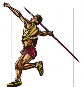 怀旧标枪运动比赛海报