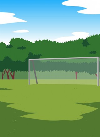 足球场卡通场景