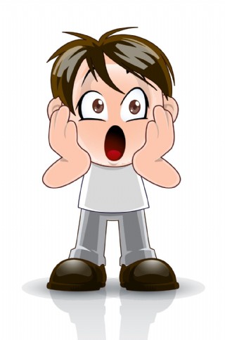 卡通人物惊讶eps