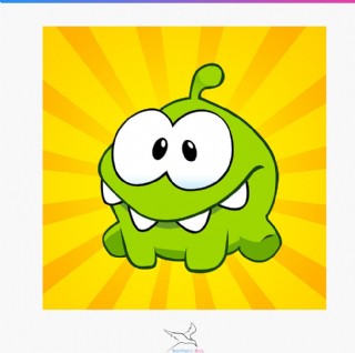 割绳子小吃货卡通矢量psd