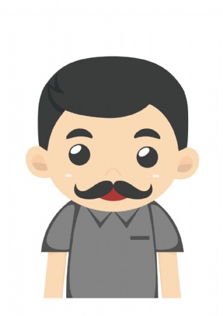 矢量卡通大叔eps