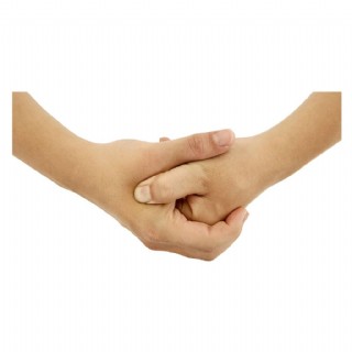 手绘双手相握元素