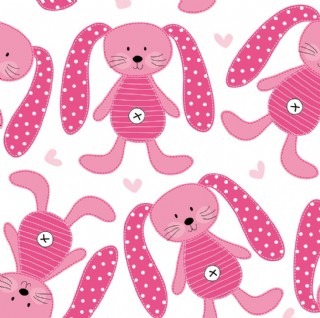 可爱卡通兔 印花花型