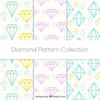 三个菱形图案的平面集合