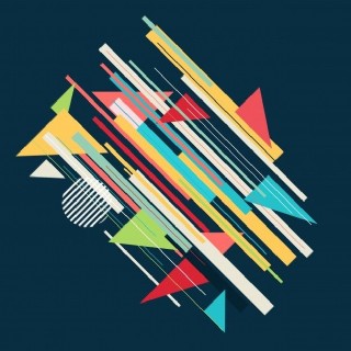 背景色彩丰富的几何图形