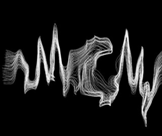 黑白线条重影叠影