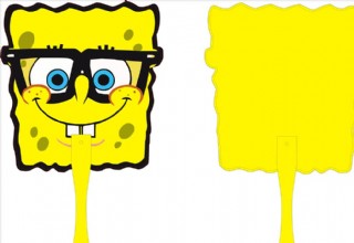 戴眼镜的海绵宝宝广告扇