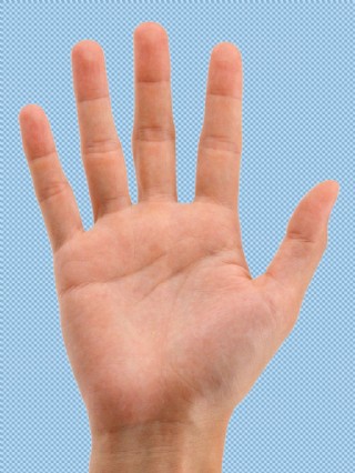 数字5的手势免抠png透明图层素材