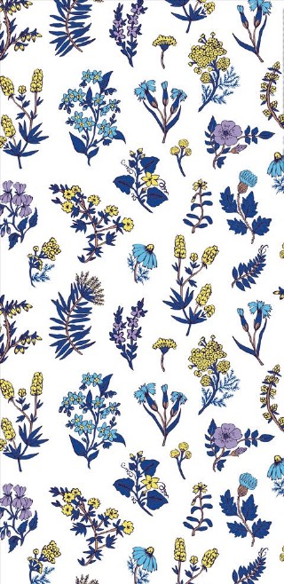 植物花朵花卉四方连续底纹