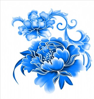 2019年猪年青花瓷矢量