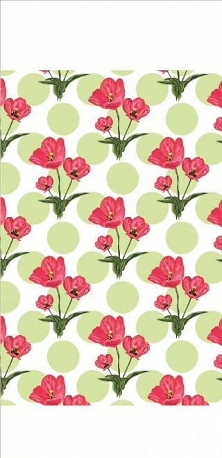 植物花朵花卉几何四方连续底纹