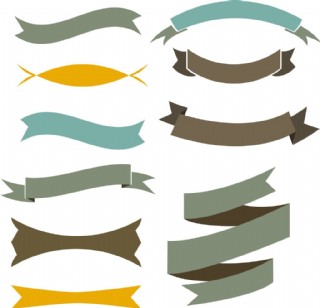 标题栏彩色手绘图案