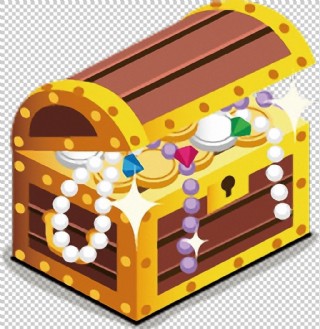 卡通金银财宝箱子免抠png透明图层素材