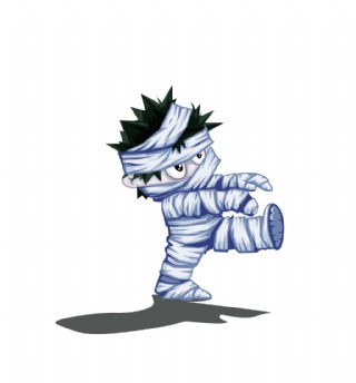 万圣节矢量卡通僵尸人物